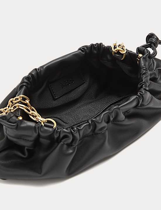 Ruched Chain Shoulder Bag