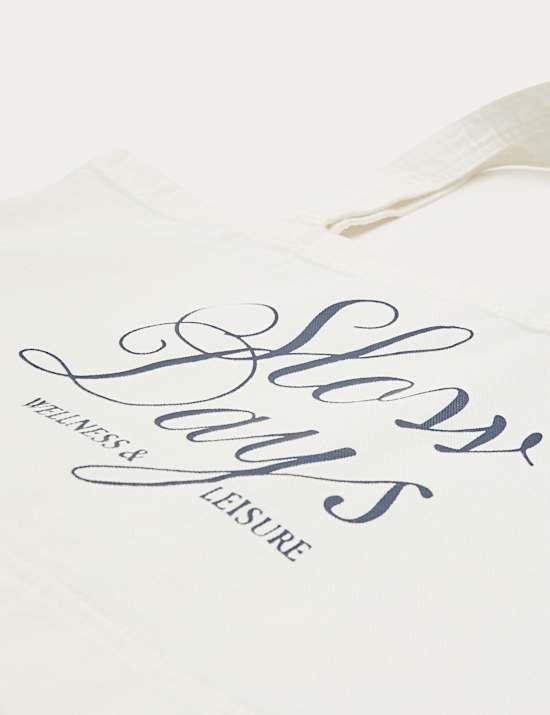 Sac fourre-tout en toile &agrave; motif graphique 100 % coton