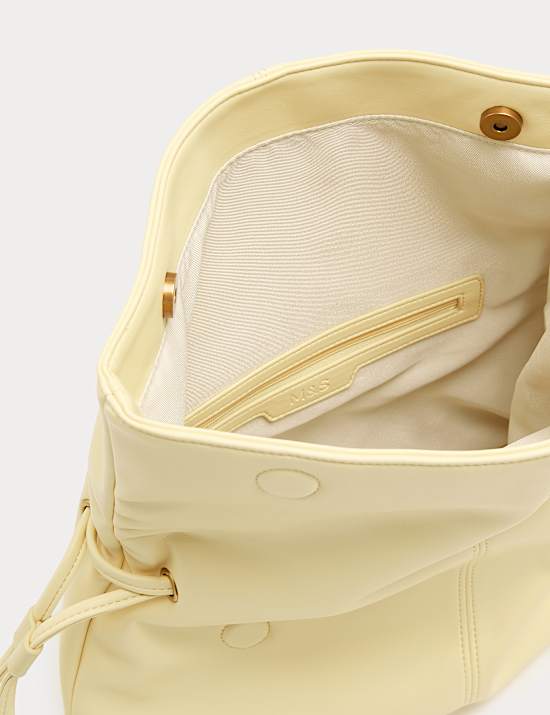 Ruched Fold Over Clutch Bag