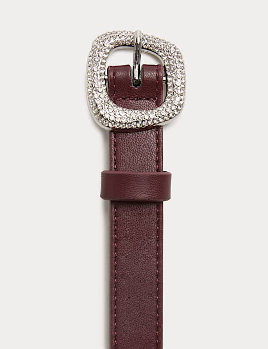 Ceinture avec boucle brillante