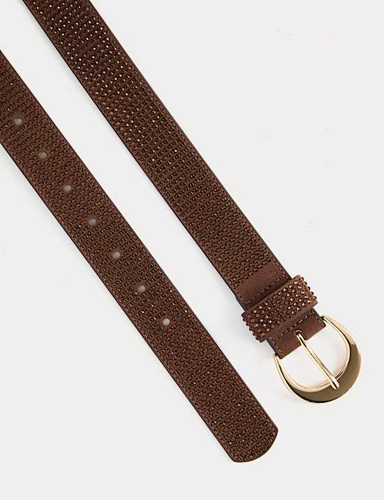 Ceinture pour jeans bling en imitation daim
