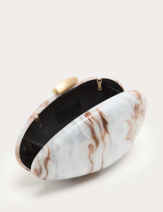 Marble Pearl Clutch Bag