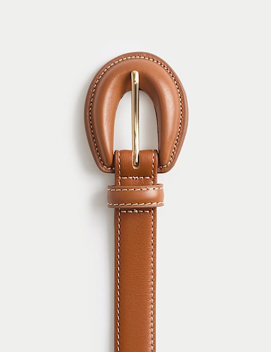Covered Buckle Skinny Waist Belt