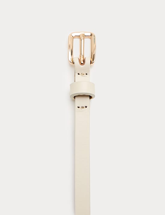 Leather Skinny Buckle Jeans Belt