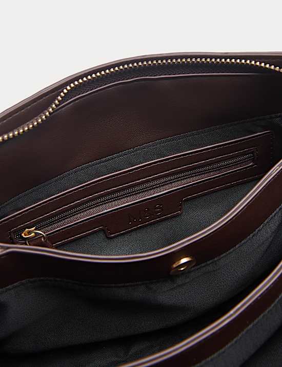 Triple Compartment Crossbody Bag