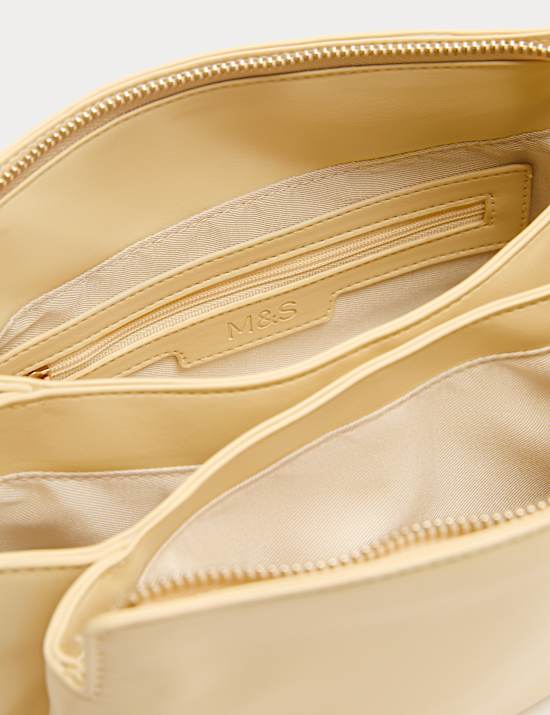 Triple Compartment Crossbody Bag