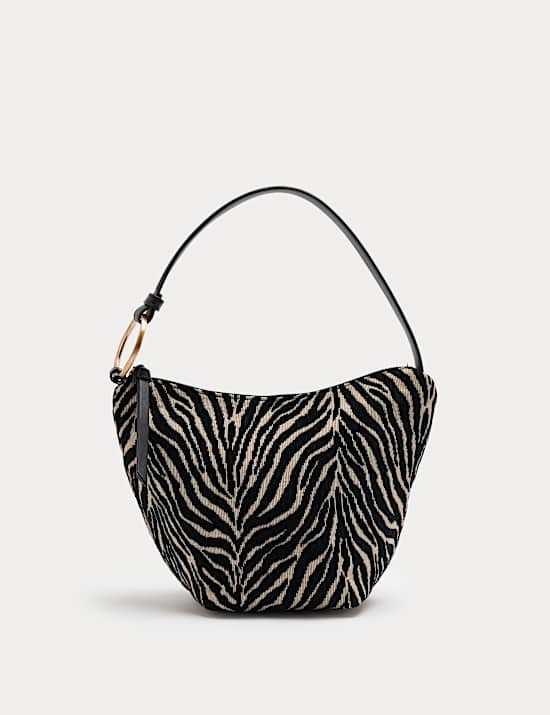 Jacquard Zebra Print Mini Shoulder Bag