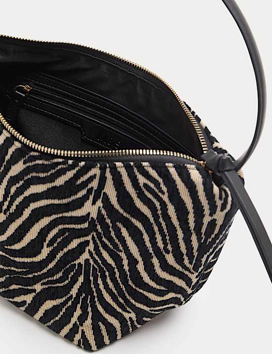 Jacquard Zebra Print Mini Shoulder Bag