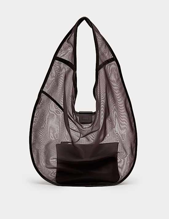 Large Mesh Moon Shoulder Bag