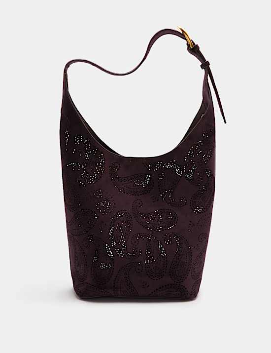 Laser Cut Top Handle Shoulder Bag