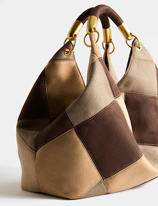 Patchwork Slouchy Shoulder Bag
