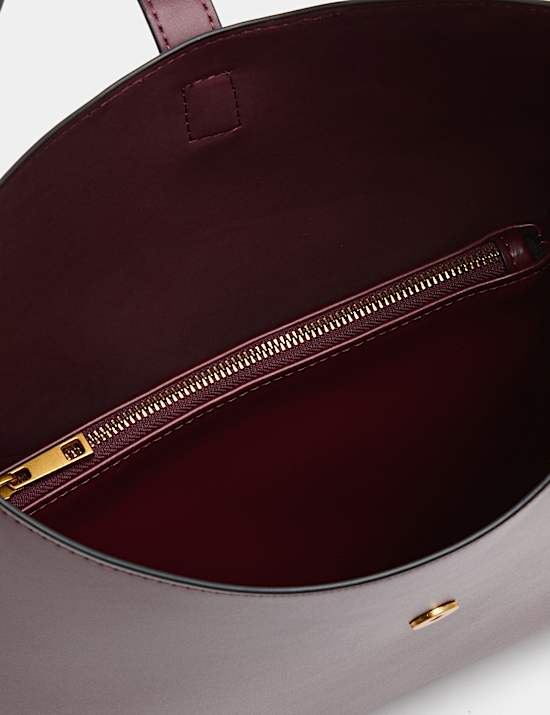 Stitch Detail Top Handle Shoulder Bag
