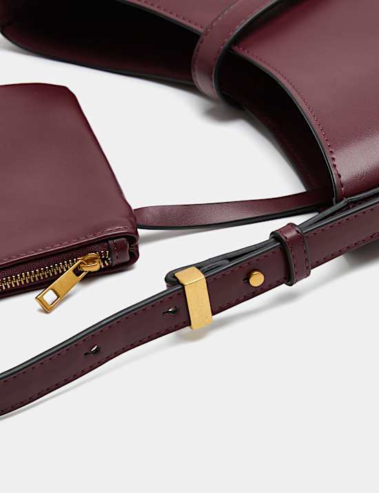 Stitch Detail Top Handle Shoulder Bag