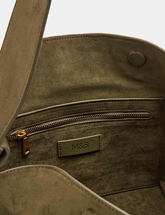 Suedette Sling Shoulder Bag