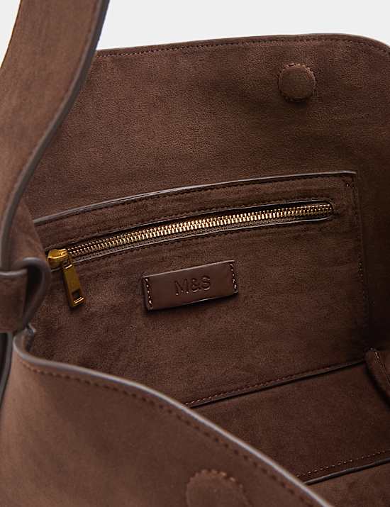 Suedette Sling Shoulder Bag