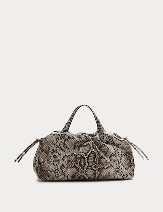 Bandolera amplia de piel sintética con tira