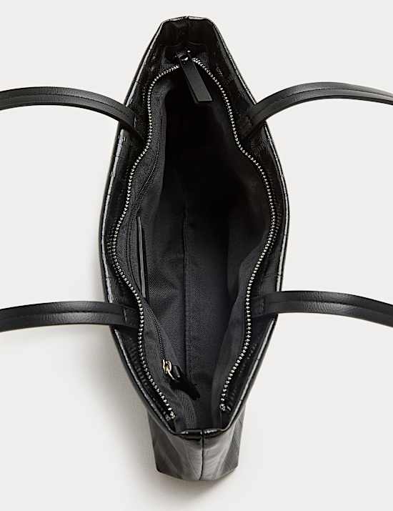 Faux Leather Shoulder Bag