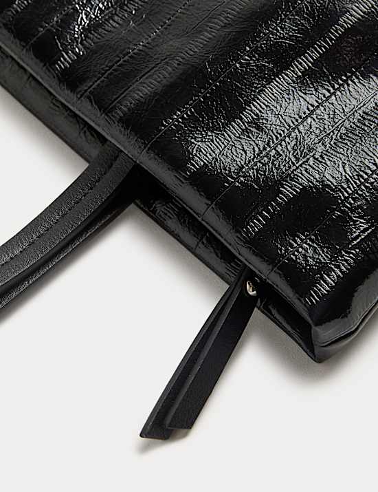 Faux Leather Shoulder Bag