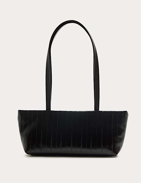 Faux Leather Shoulder Bag