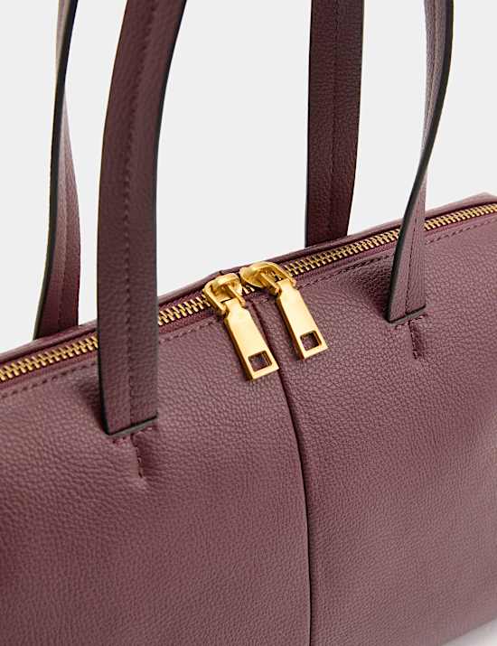 Double Zip Grab Bowler Bag