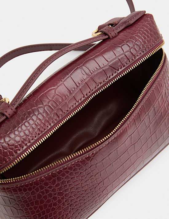 Croc Effect Vanity Cross Body Bag