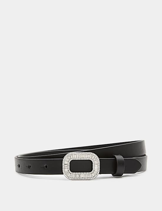 Ceinture de jean en similicuir avec ornements
