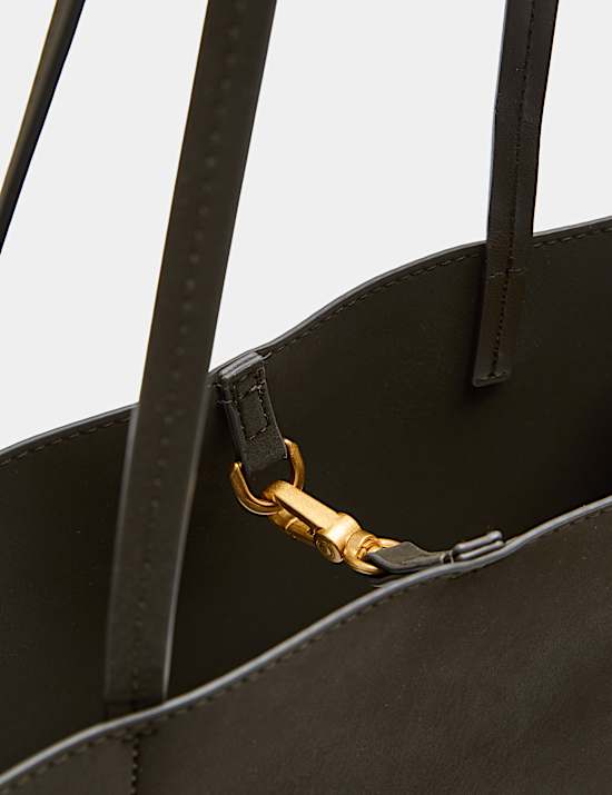 Top Handle Structured Tote Bag