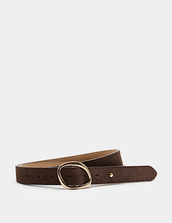 Suede Feature Buckle Jeans Belt