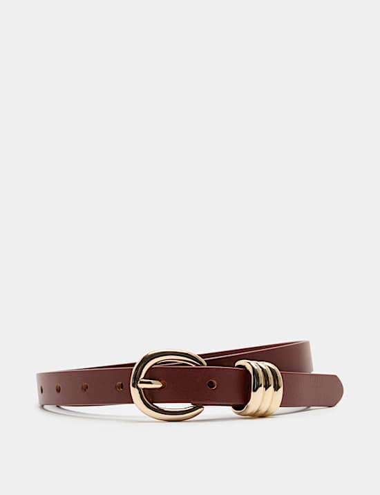 Leather Triple Keeper Jeans Belt