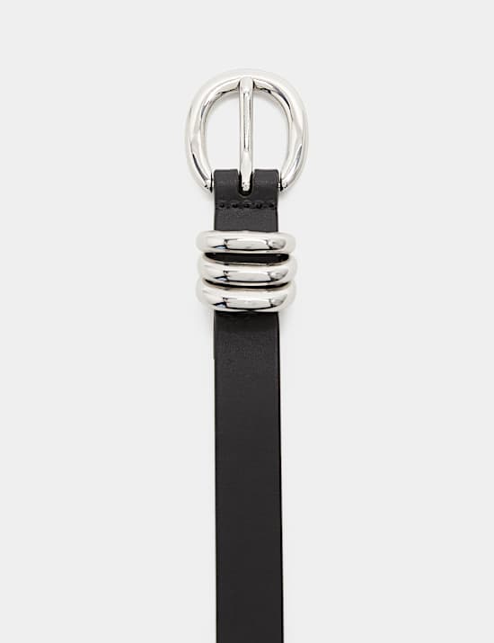 Leather Triple Keeper Jeans Belt