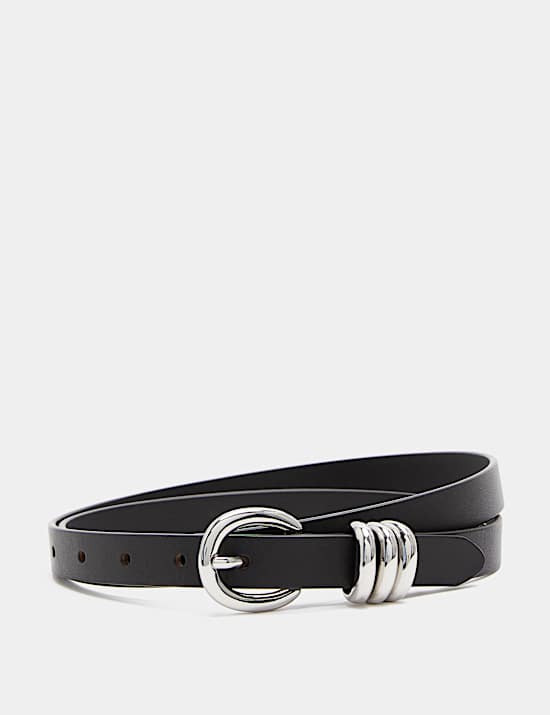 Leather Triple Keeper Jeans Belt