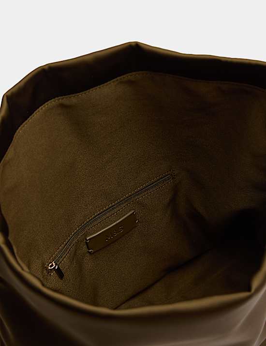 Satin Roll Clutch Bag