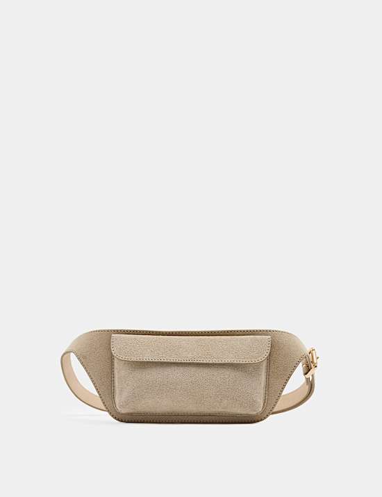 Suede Pocket Detail Waist Belt