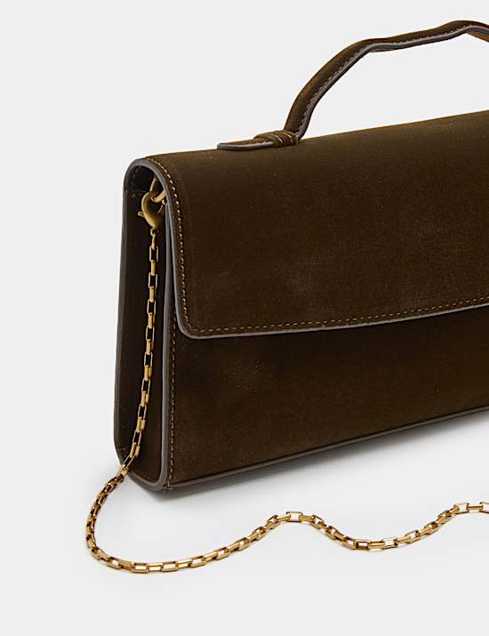 Velvet Top Handle Clutch Bag