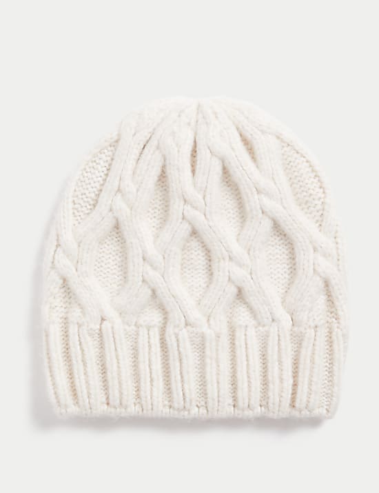 Knitted Cable Beanie Hat