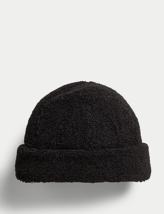 Borg Beanie Hat BLACK Hats M S AT