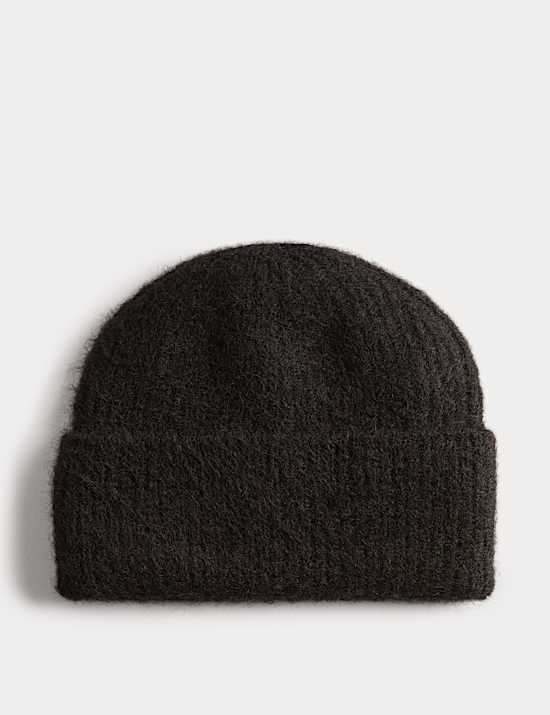 Rib Fluffy Beanie Hat