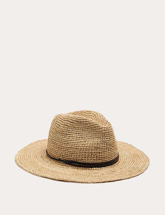 Raffia Fedora Hat