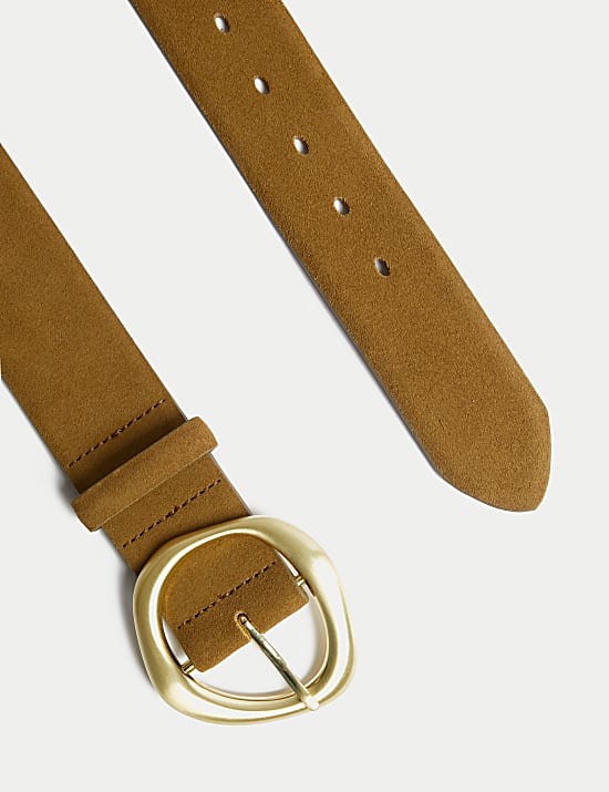 Suede Feature Buckle Jeans Belt