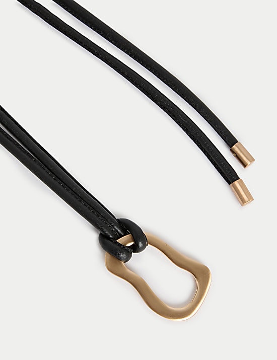 Leather Rope Buckle Jeans Belt