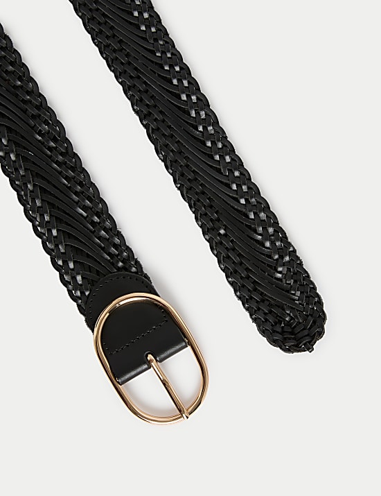 Geweven leren riem voor jeans