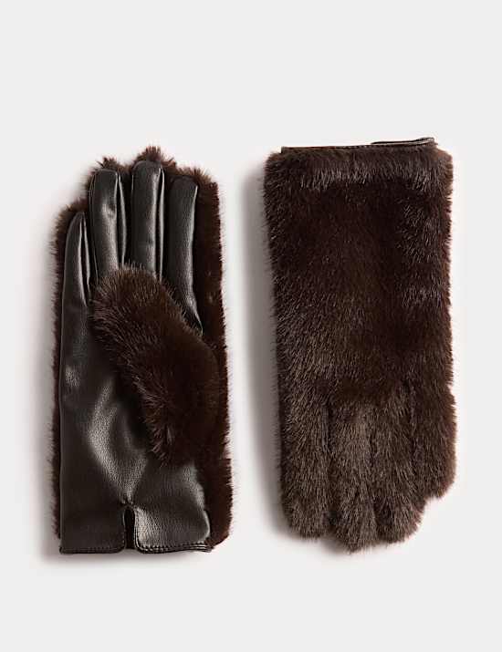 Faux Fur Gloves