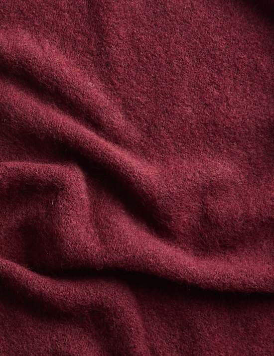 Bufanda triangular de punto texturizada con lana