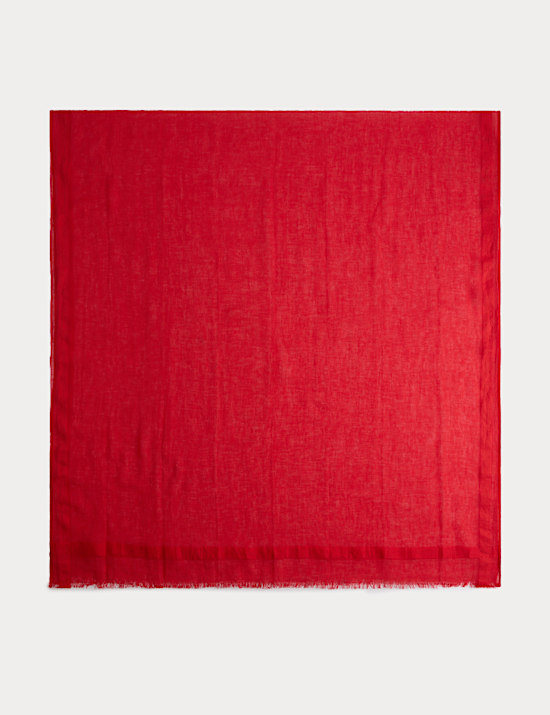 Cotton Linen Blend Scarf