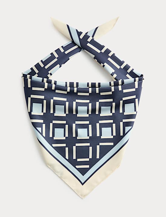 Bedrucktes Halstuch aus Satin