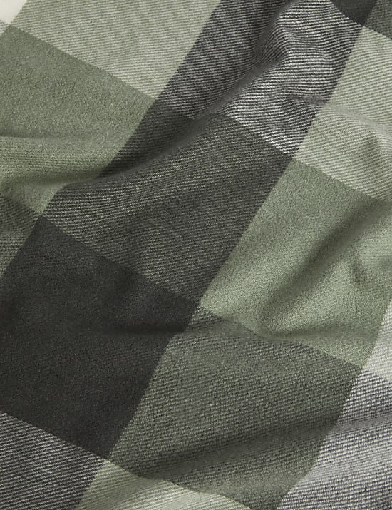 Checked Tassel Scarf