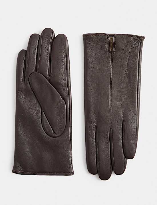 Cashmere Lined Leather Gloves