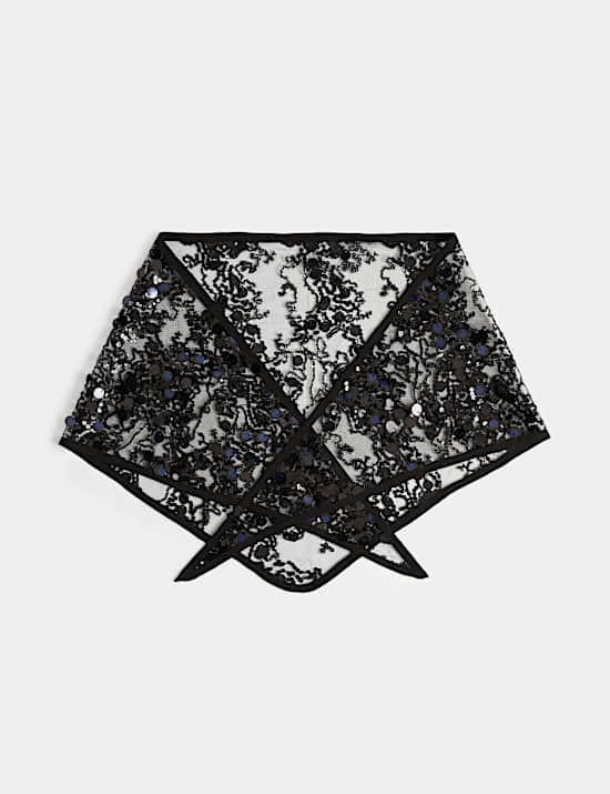 Sequin Triangle Scarf