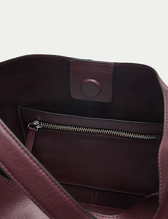 Leather Top Handle Shoulder Bag