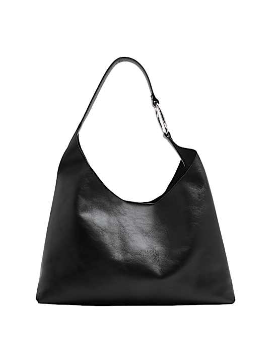 Sac à bandoulière en cuir avec poignée sur le dessus